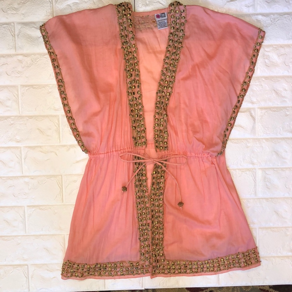 Lotta Stensson tie wrap with heavy gold detail OS